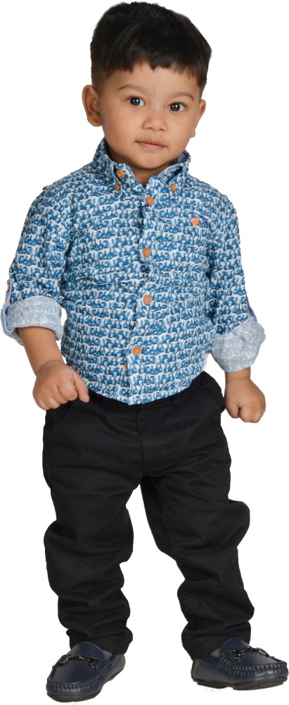 Baby boy best sale blue jean shirt