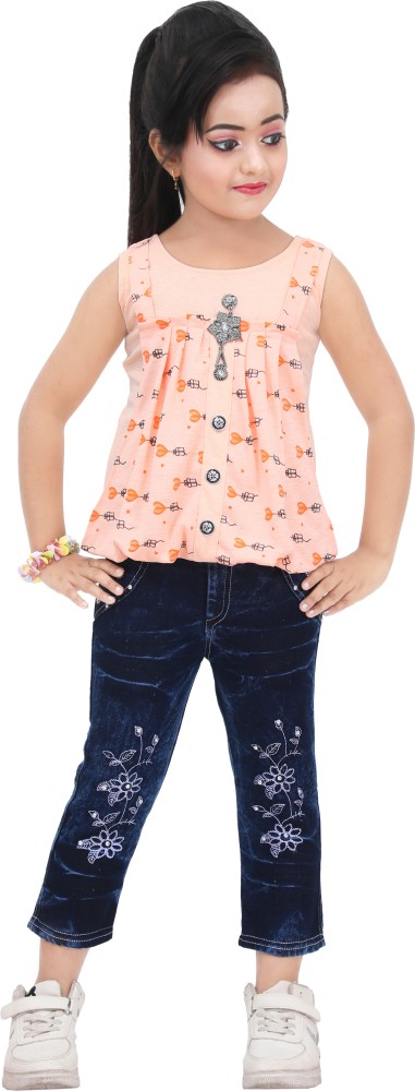 DELU DRESSES Baby Girls Casual Jeans Top Price in India Buy DELU DRESSES Baby Girls Casual Jeans Top online at Flipkart