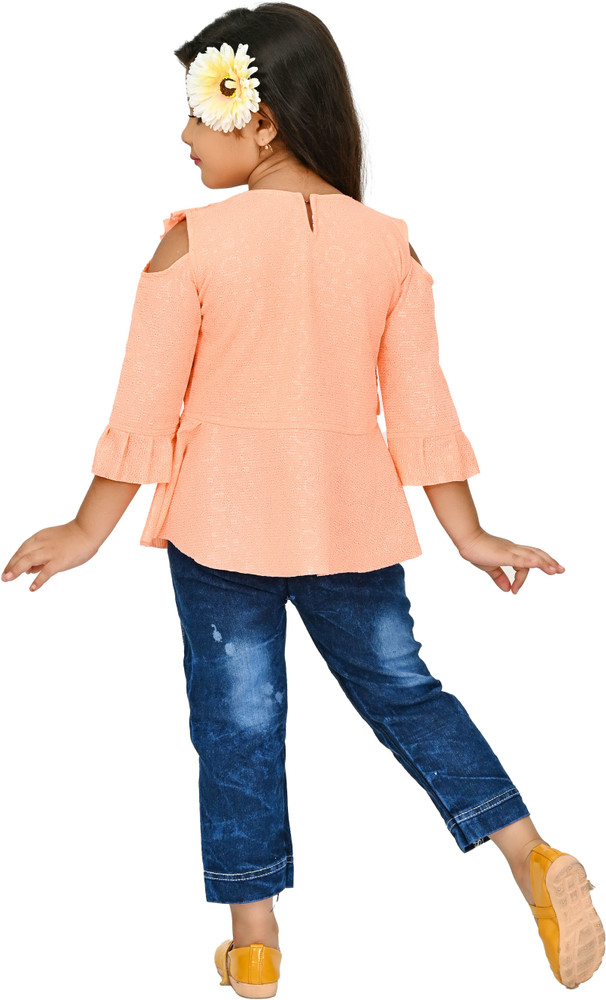 Girl jeans top dress store