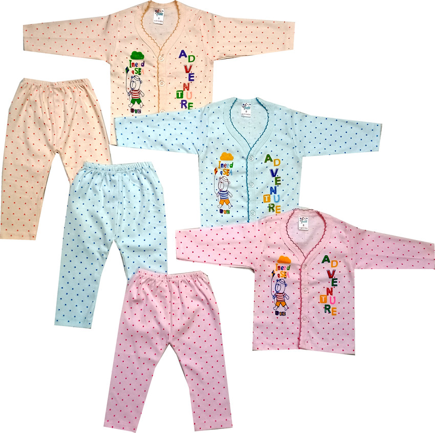 Fly Step Baby Boys Baby Girls Casual Pyjama T shirt Price in