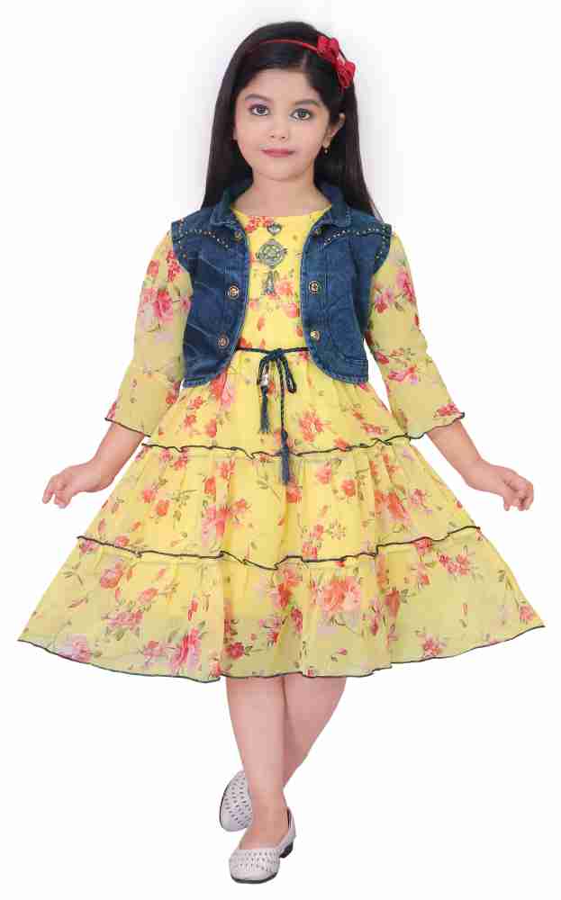 Girls frock best sale with jacket