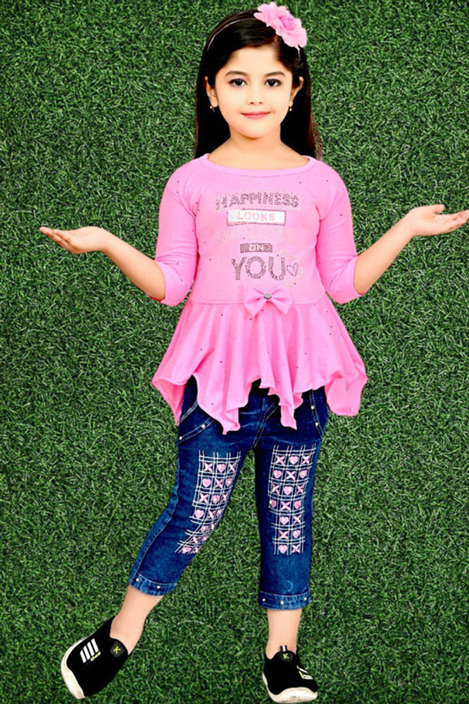 Top jeans girl best sale dress
