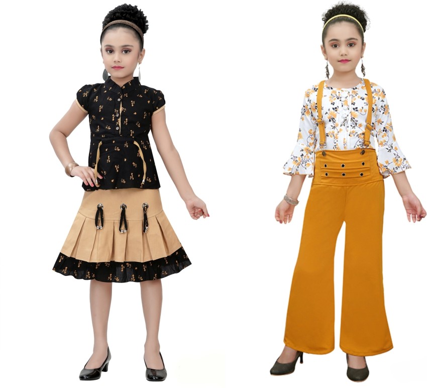 FIERA FASHION Girls Party(Festive) Top Dungaree, Skirt Price in