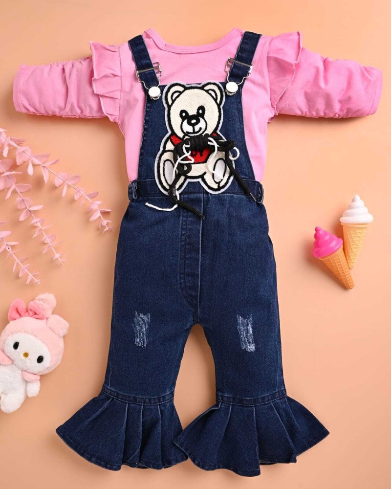 MYTEX FASHION Girls Party Festive T shirt Dungaree Price in India Buy MYTEX FASHION Girls Party Festive T shirt Dungaree online at Flipkart