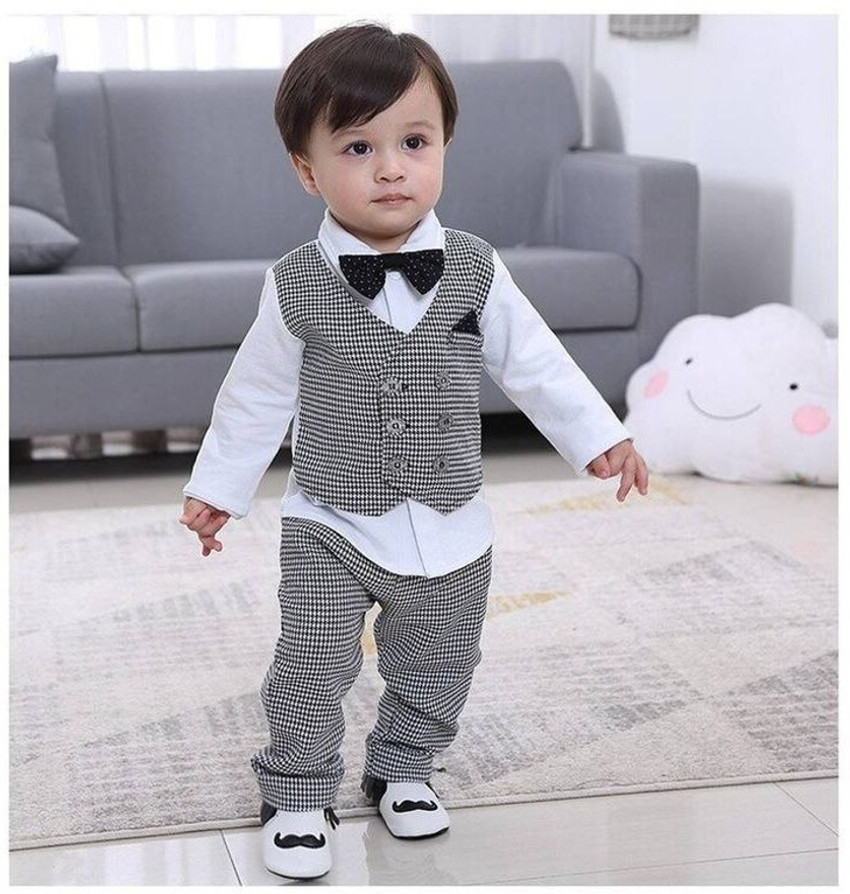 FROQUILIZ Baby Boys Party Festive Waistcoat Pant Price in India