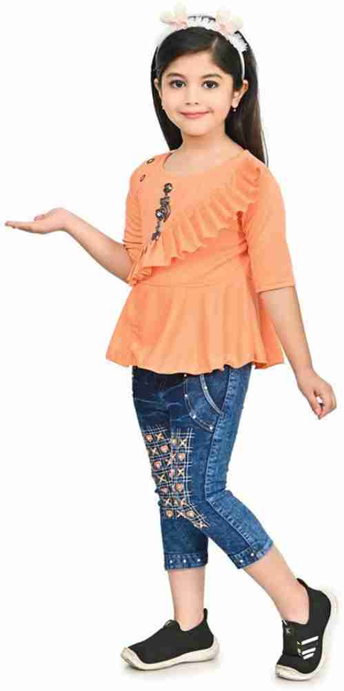 Girl jeans top hot sale dress