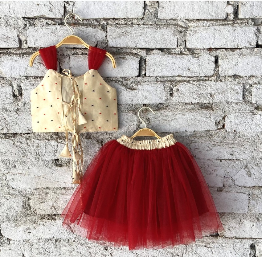 Maroon discount baby skirt