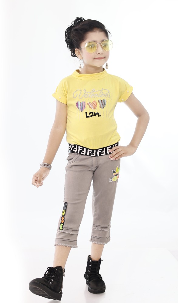 MIMI KIDS N FASHION Girls Casual Top Pant Price in India - Buy MIMI KIDS N  FASHION Girls Casual Top Pant online at