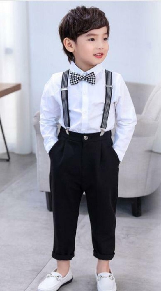 Buy Aclonar Baby Boys Long Sleeve Gentleman Outfit Suits SetNavy Shirt  with Pocket SquareBlue PantSuspenders1824M at Amazonin