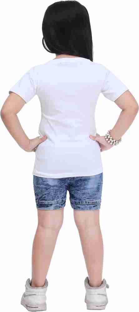 First Bird Girls Casual T shirt Jeans Shorts Price in India Buy First Bird Girls Casual T shirt Jeans Shorts online at Flipkart