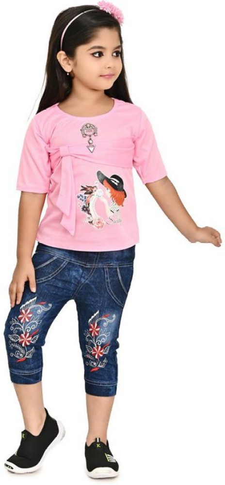Kashmir Beauty Kids Girls Capri, Color : Pink at Best Price in