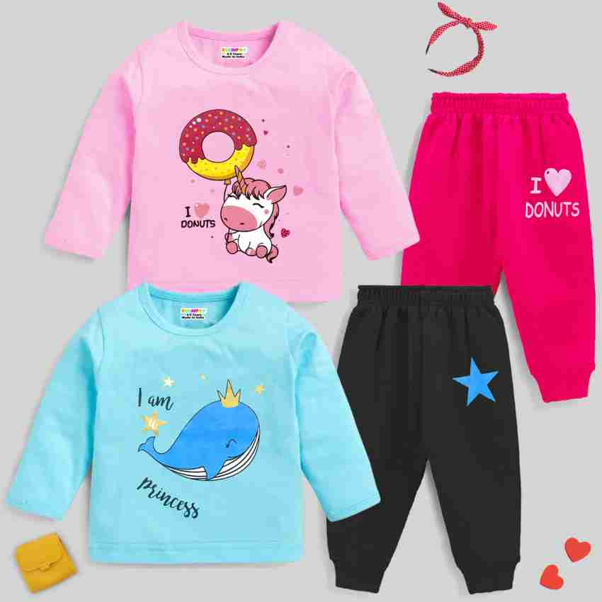 Buy Kuchipoo Girls Cotton Disney Character Printed Multi-Colored Trackpants, Kids Wear, Track Pants, Track Pants for Girls, Kids Track Pants
