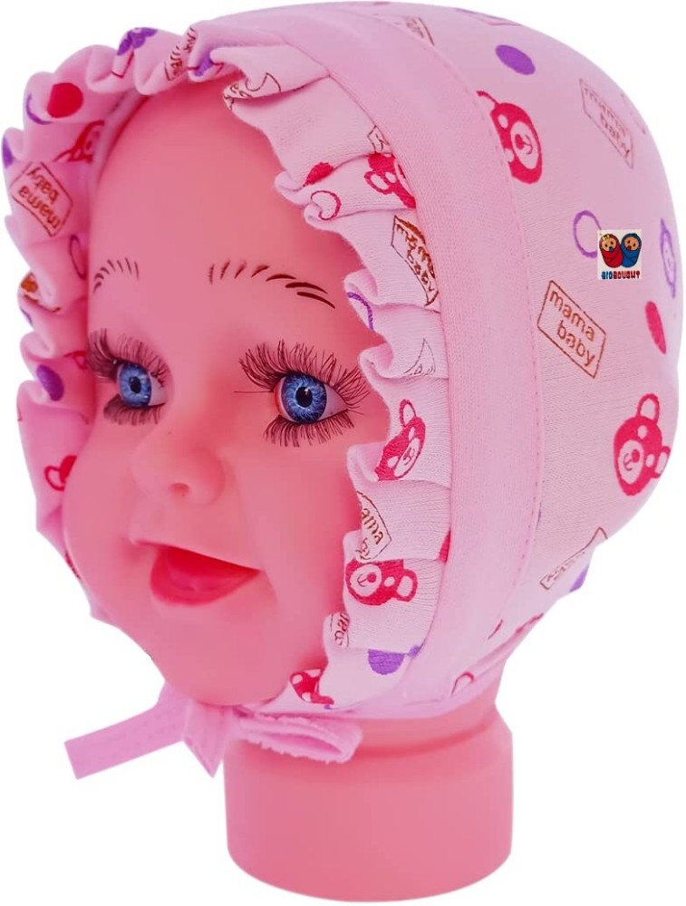Minimest Enterprise Baby Boys Girls Cap / Topi / Hat Set, Pack Of 3, Pure Cotton Fabric. Hats & Cap