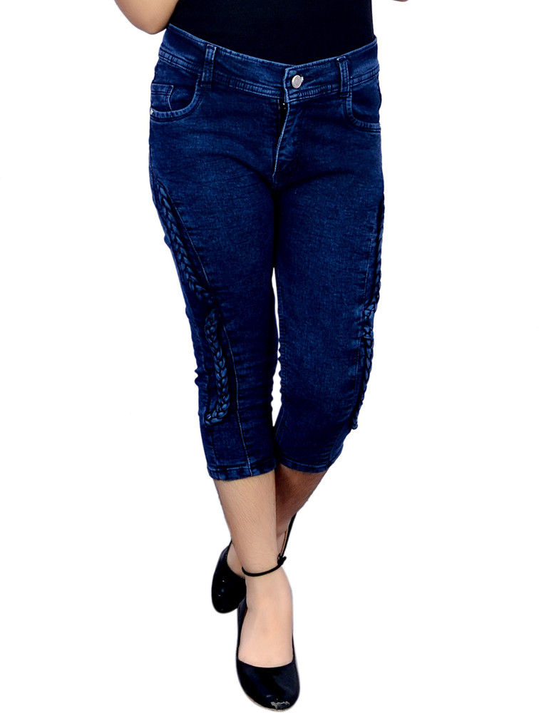 Krazzy X Capri For Girls Casual Dyed/Washed Denim Price in India - Buy  Krazzy X Capri For Girls Casual Dyed/Washed Denim online at Flipkart.com