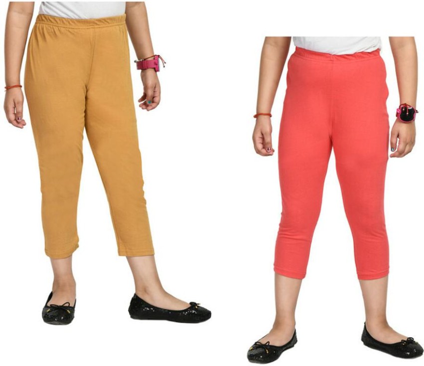 IndiWeaves Capri For Girls Casual Solid Pure Cotton Price in India - Buy IndiWeaves  Capri For Girls Casual Solid Pure Cotton online at