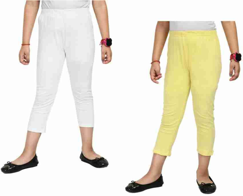 IndiWeaves Capri For Girls Casual Solid Pure Cotton Price in India