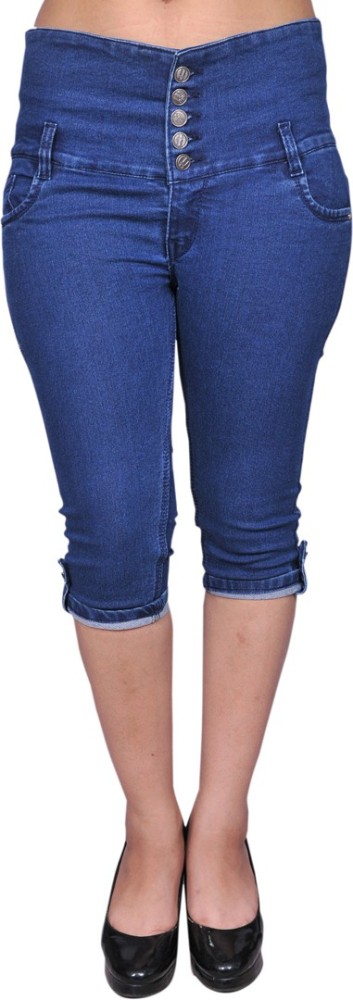 Miss Oops Capri For Girls Casual Solid Denim Price in India - Buy Miss Oops  Capri For Girls Casual Solid Denim online at