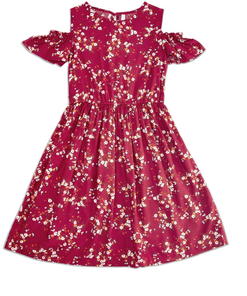 Pantaloons Junior Girls Midi Knee Length Casual Dress