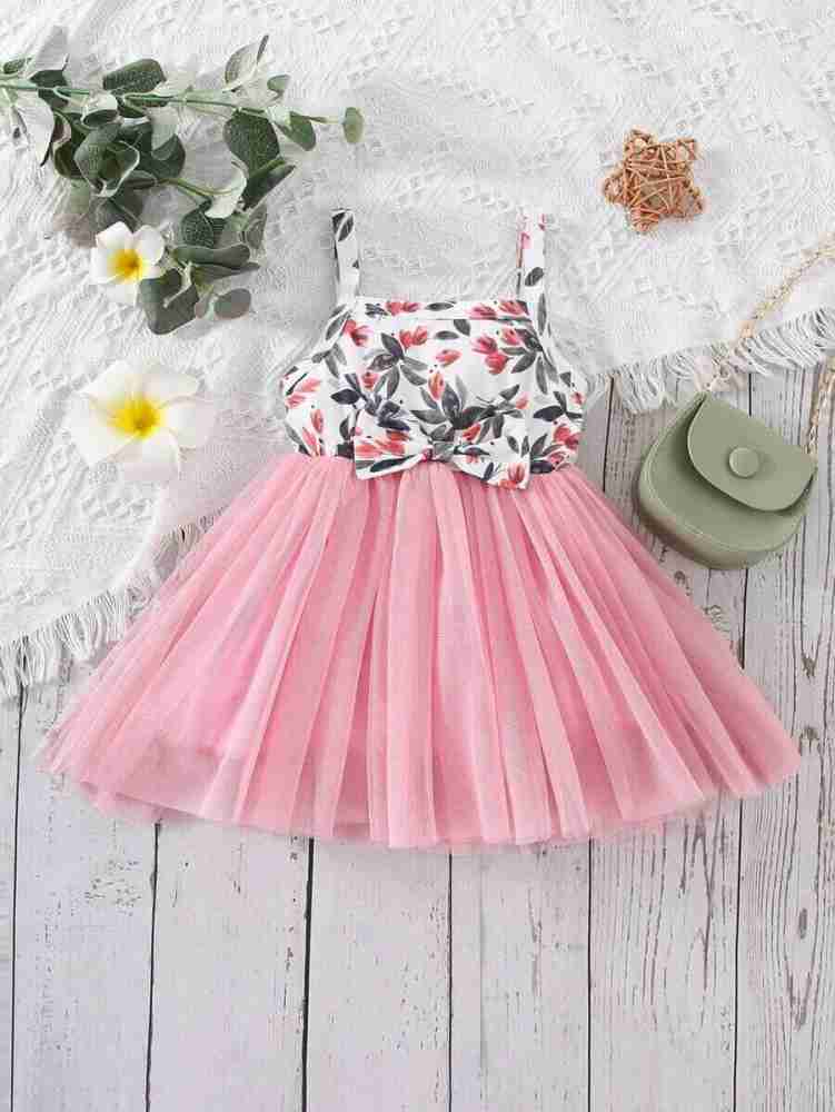 Pink frock for 5 years girl best sale