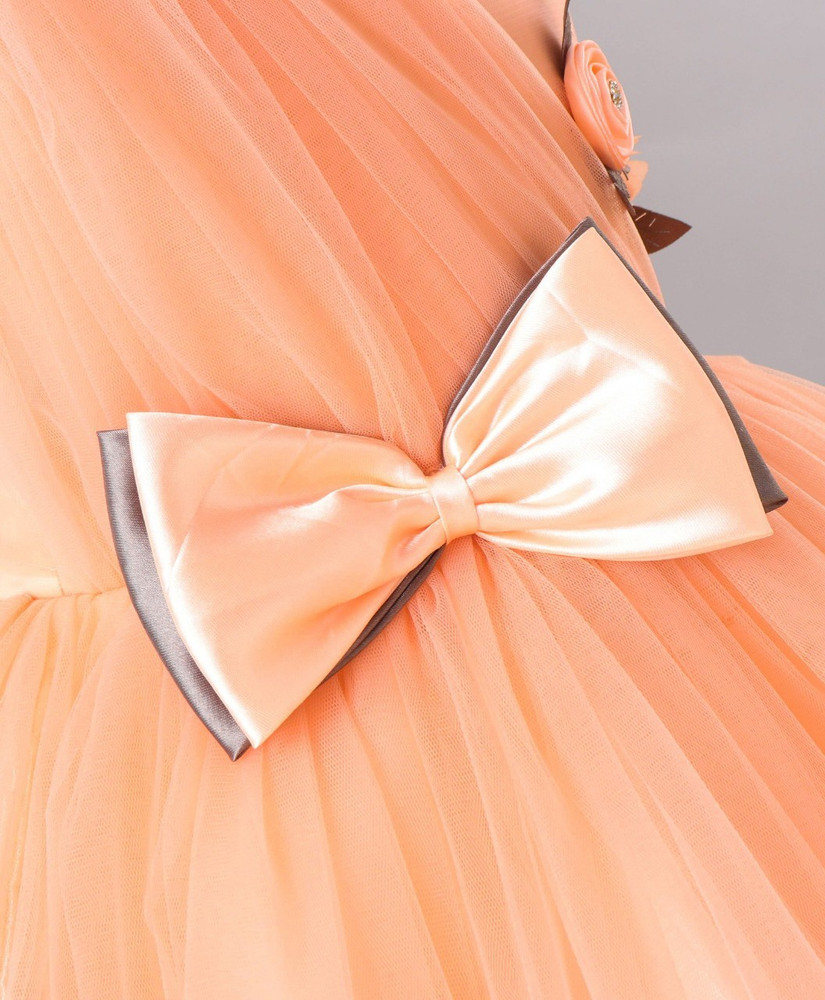Light orange top flower girl dresses