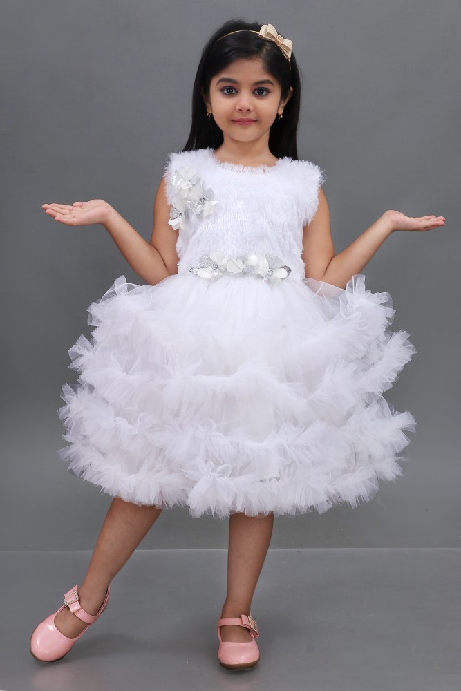 White colour frock for baby clearance girl