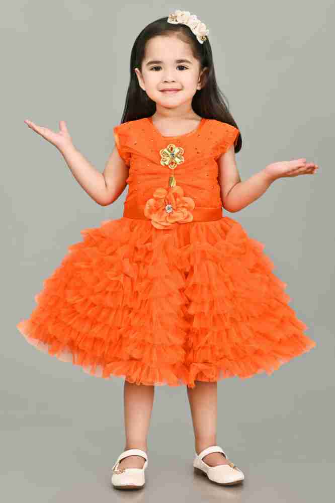 Orange dress clearance for little girl