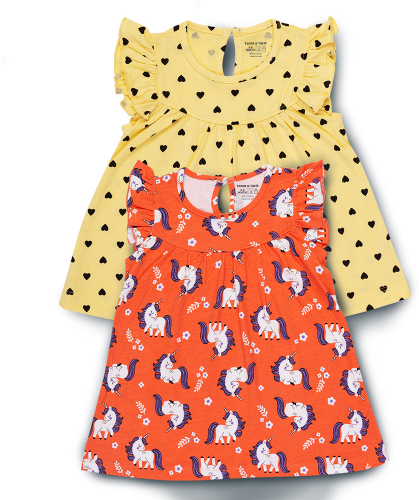 Toons N Tales Baby Girls Midi Knee Length Casual Dress Price in India Buy Toons N Tales Baby Girls Midi Knee Length Casual Dress online at Flipkart