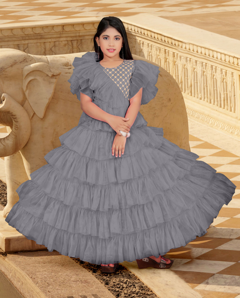 tabrez Indi Girls Maxi Full Length Festive Wedding Dress Price in