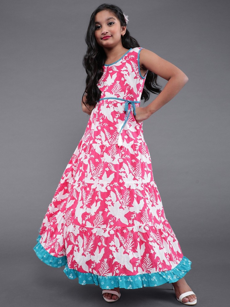 Aks Girls Maxi/Full Length Casual Dress Price In India - Buy Aks Girls  Maxi/Full Length Casual Dress Online At Flipkart.Com