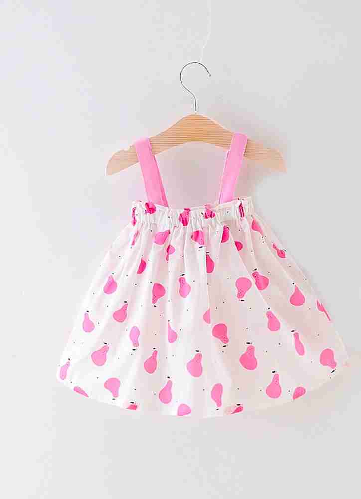 2piece Baby Cherry Allover Bow Decorative Dress And Hat, 45 OFF