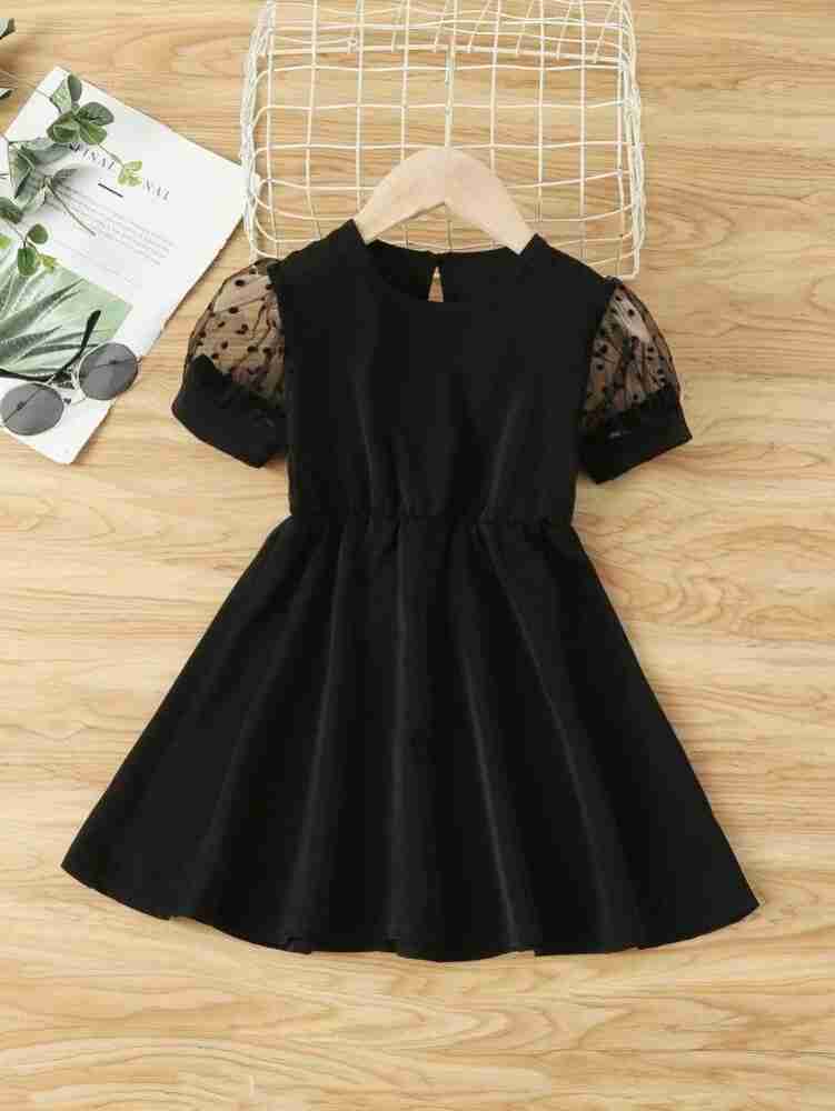 Girls casual black on sale dress