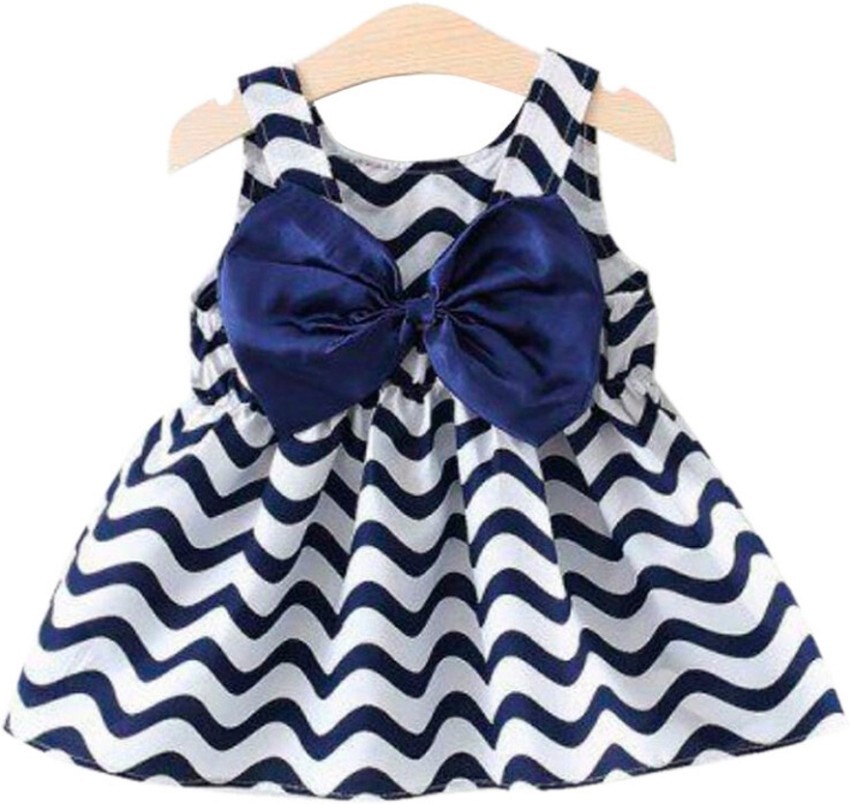 Baby Overlap Collar Flounce Sleeve Dress