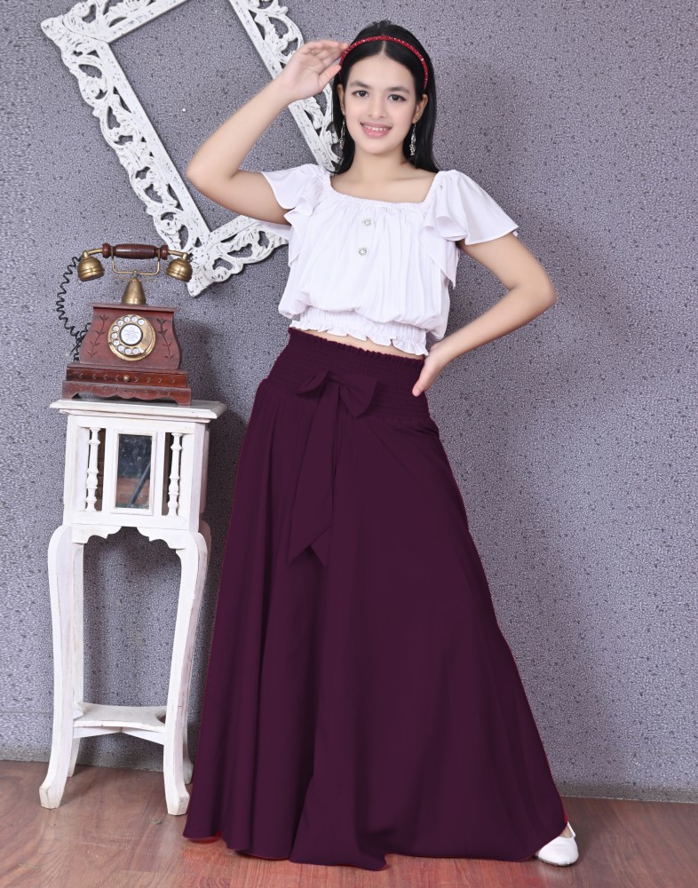 Crop top with 2024 skirt on flipkart