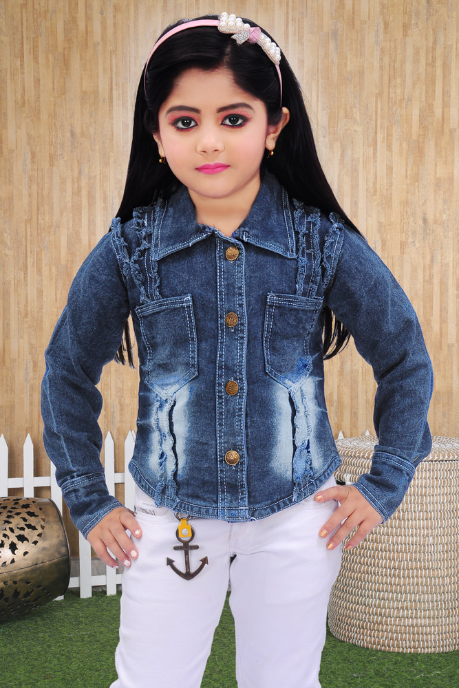 DUCKFLY Full Sleeve Solid Girls Denim Jacket Buy DUCKFLY Full