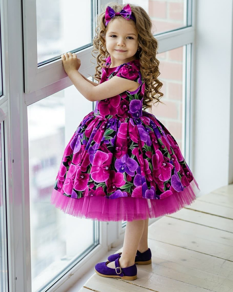NDCREATIONHUB Girls Midi Knee Length Party Dress Price in India