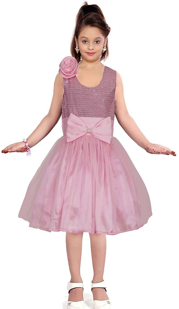 Wow princess Girls Midi Knee Length Festive Wedding Dress