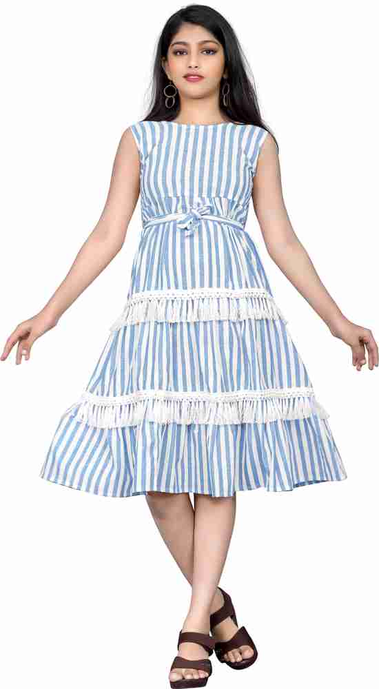 Dutt Creation Girls Midi Knee Length Casual Dress Price in India