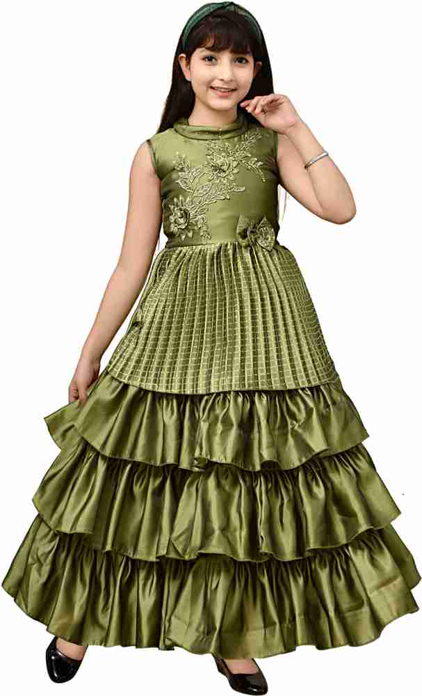 BHARTI PRODUCTION HOUSE Girls Maxi Full Length Party Dress Price
