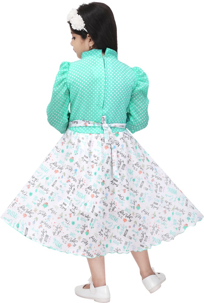 Buy PERFECTPIVOT Baby Girls Frock Polka Print Skirt Dungaree With Top at