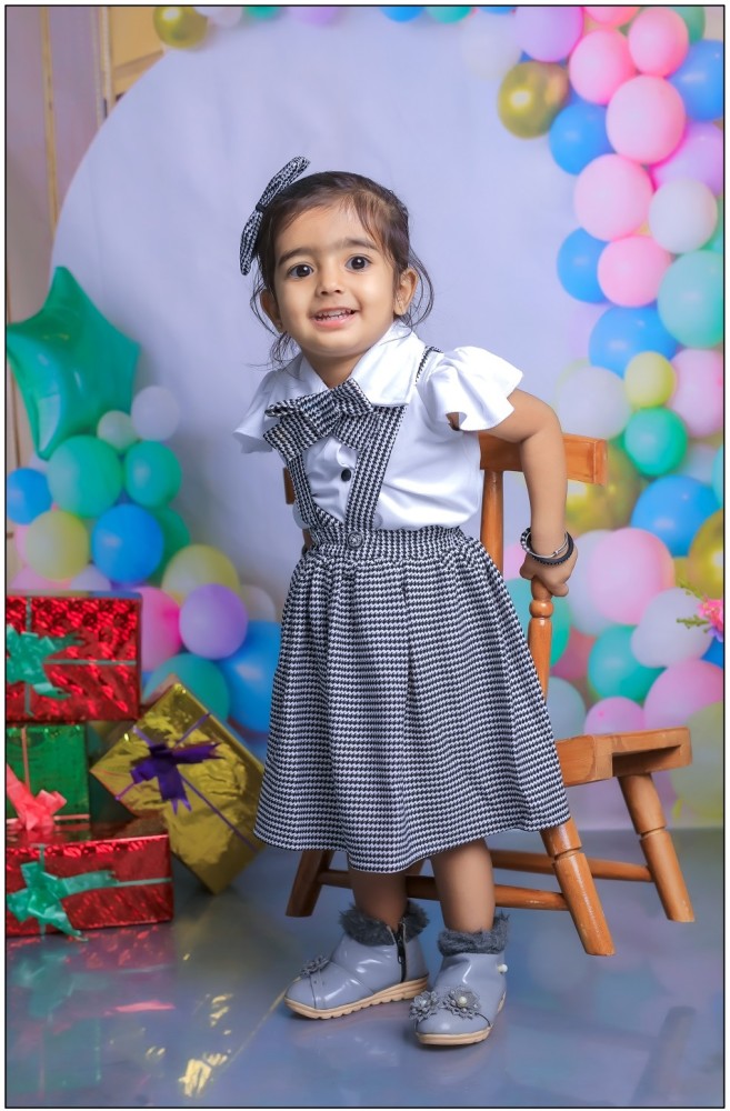 DIY Designer Cute Baby Skirt Dungaree Dress For 3- 4 year Girl