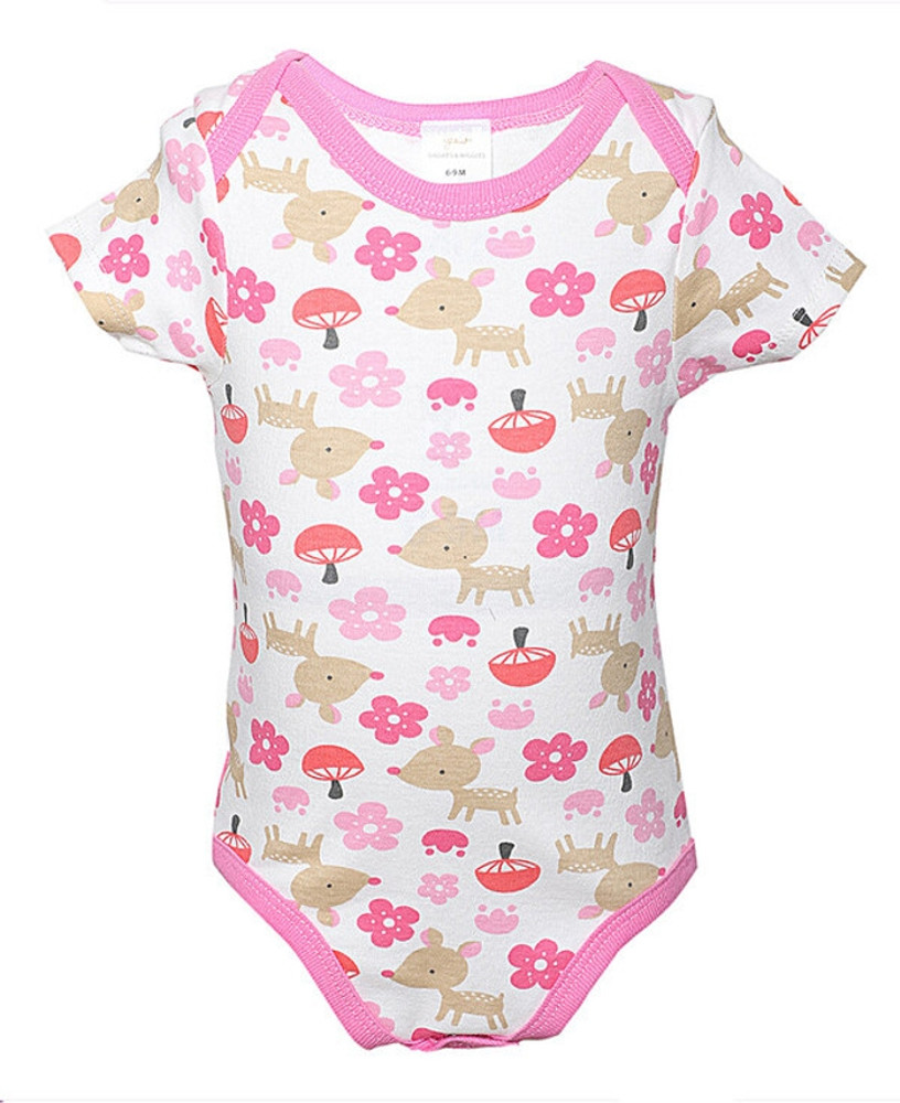 Giggles and Wiggles Romper For Baby Girls Casual Printed Pure