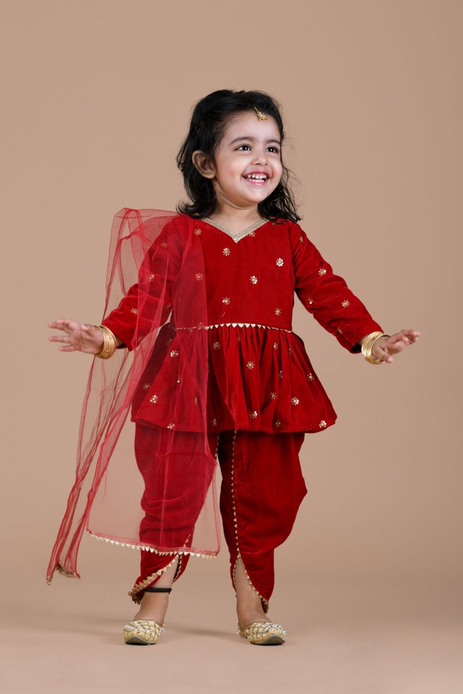 Dhoti kurta set for baby girl hotsell