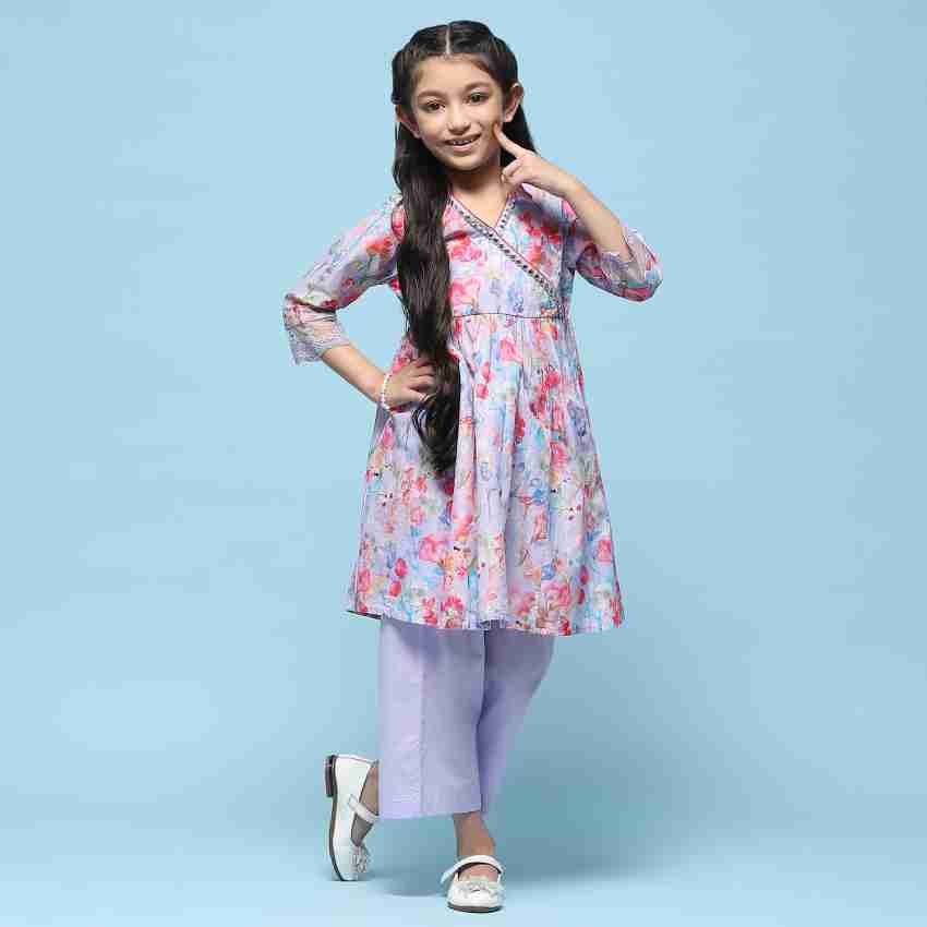 BIBA Girls Casual Kurta and Trouser Set Price in India Buy BIBA Girls Casual Kurta and Trouser Set online at Flipkart