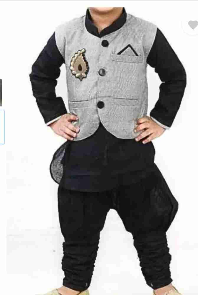 avnish Boys Festive Party Formal Wedding Kurta Waistcoat Set