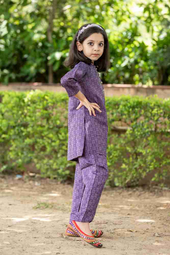 indvanu Girls Festive Party Kurta and Pyjama Set Price in India