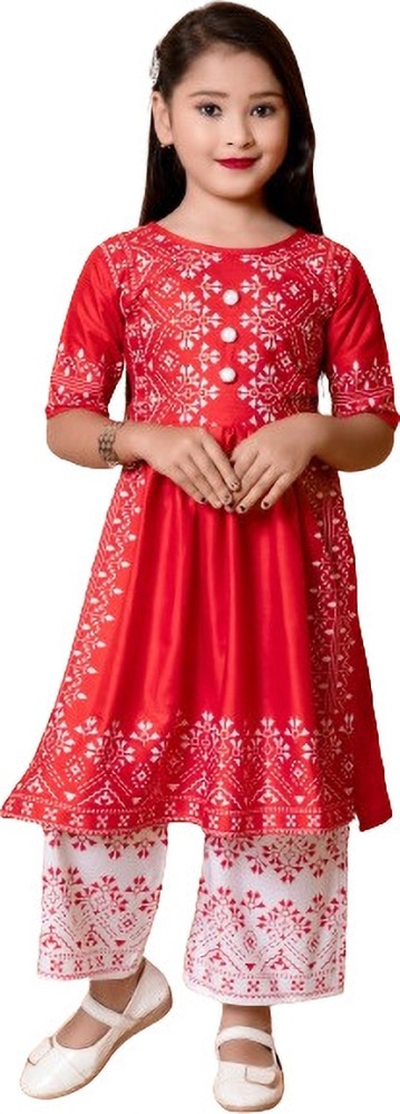 Spangel Fashion Girls Festive & Party Kurta and Pallazo Set Price