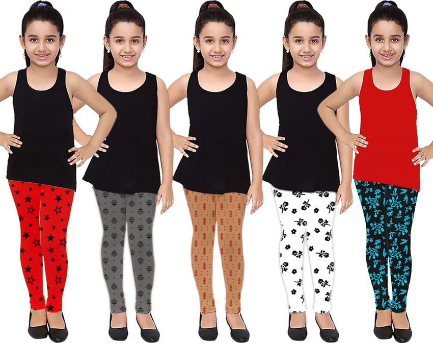 79% OFF on Fashionate World Legging For Girls(Multicolor Pack of 4) on  Flipkart