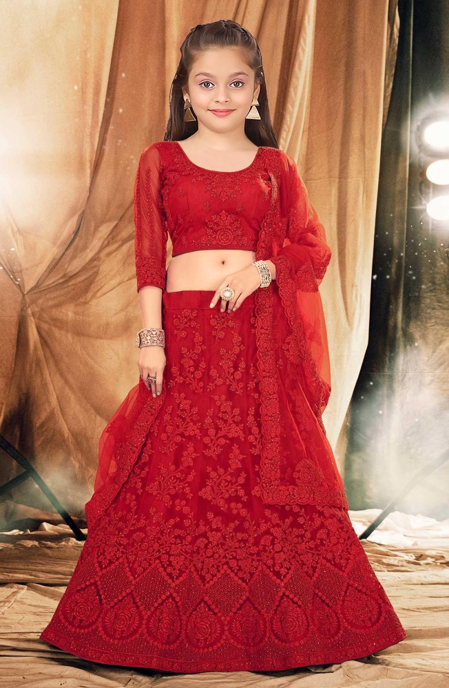 Red lehenga best sale for girls