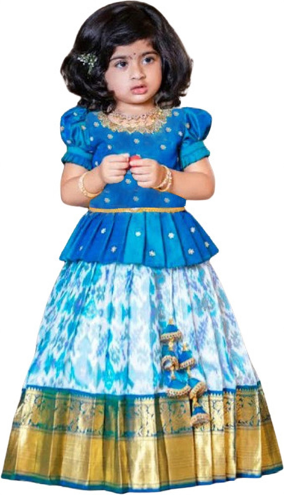 NIMBARKCREATION Baby Girls Lehenga Choli Ethnic Wear Party Wear Fusion Wear Western Wear Floral Print Lehenga Choli
