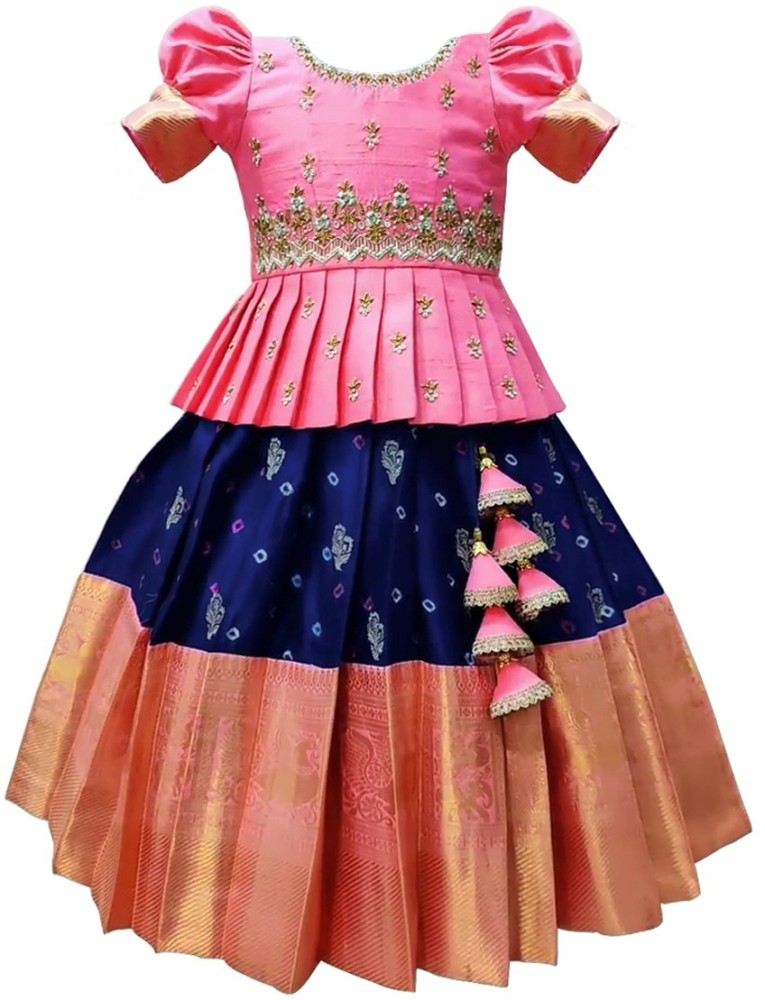 Pattu lehenga designs for clearance baby girl